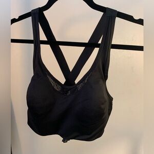 PINK Black Women's sport Bra, medium.